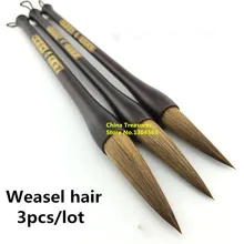 3 шт./партия кисточка для китайской каллиграфии, кисть для рисования, каллиграфическое письмо, кисть для волос Weasel/Multi/Rabbit