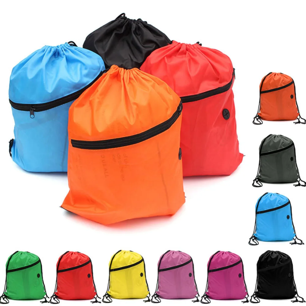 Nylon Bags Organizer Hiking Gym Sport Drawstring Bag Travel Storage Bag