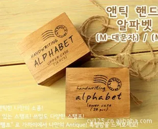 

Anglais Cursive Digital English Stamp Wooden Alphabet Digital Letters DIY Seal Set Standardized Stamps 28 Pieces Decoration
