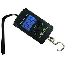 Pocket Electronic Digital Scale 0.01g* 40kg Hanging Luggage Weight Balance Steelyard Black