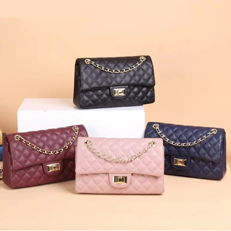 

Genuine leather Women Handbags 2019 Fashion Crossbody Bag High Quality Chains Messenger Bag Casual Female Tote Free Shipping