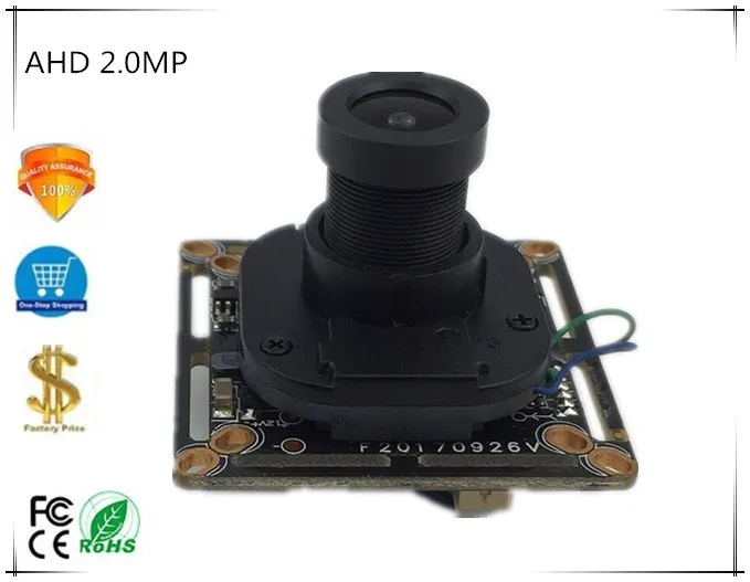 

1920*1080 2.0MP AHD Camera Module Board panorama FishEye 2.8-12mm XM330+2235E 38*38mm UTC BNC DC 12V CCTV Security