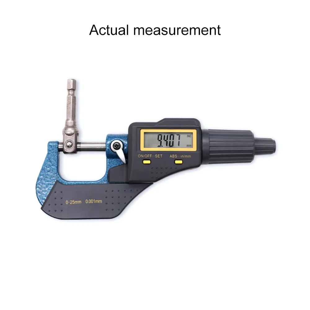 Цифровой манометр измерительный микрометр 0-25 мм 0,001 мм метрический/дюймовый электронный Внешний микрометр Твердосплавные наконечники измерительные инструменты