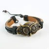 Bracelet en cuir en forme de hibou pour homme, sculpture, limitation, os Yak, Art Vintage, # GZ432 ► Photo 1/6