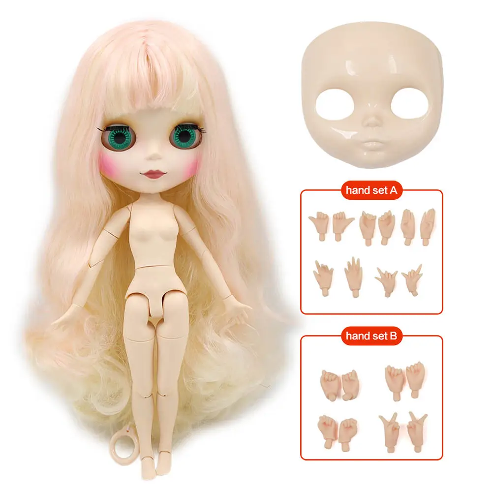 Ледяная фабрика Blyth кукла шарнир тело DIY обнаженные игрушки BJD модные куклы девушка подарок Специальное предложение на продажу с лицом оболочки ручной набор A& B - Цвет: Joint body