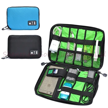 

100pcs/lot Fashion Organizer System Kit Case Storage Bag Digital Gadget Devices USB Cable Earphone Pen Travel Insert Portable