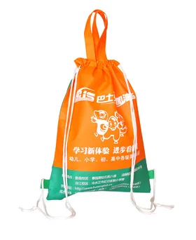 

[Free logo]non woven promotional backpack big capacity print custom company/group/team logo shoulders bagwholesale, 500pcs/lot