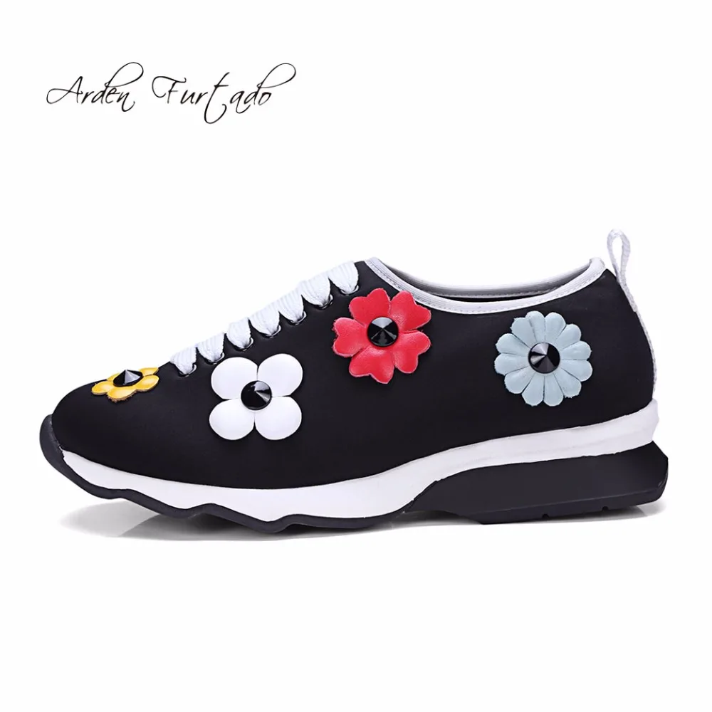 Black Furtado Mujer 2018 Slip Primavera Cruz Casual atado Nuevo Negros Moda Arden Estilo Flores Plataforma Otoño On Zapatos TqRHTwd