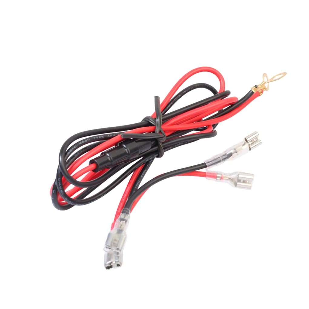 

6mm Interface Car Cigarette Lighter Female Socket Power Supply Cable Wire Line Fuse Build In