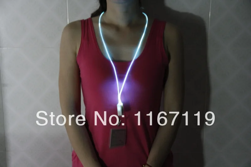 100 pcs/lot светодиоды строп слинг светящийся свечение кулон лёгкие излучающих