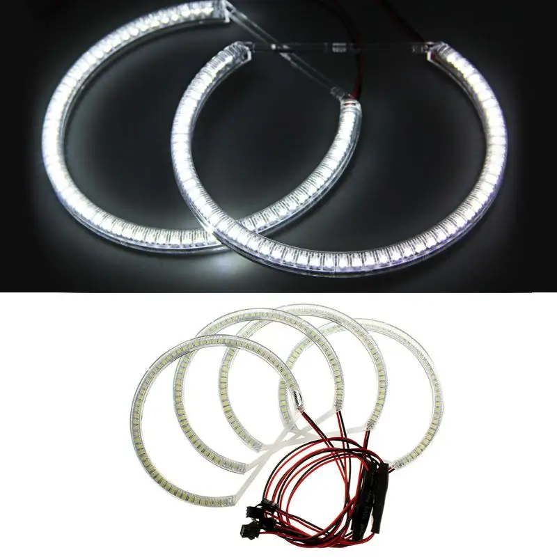 CARCHET Angel Eyes 60 SMD 3528 LED White Halo Light Error Free for BMW E36 E38 E39 E46