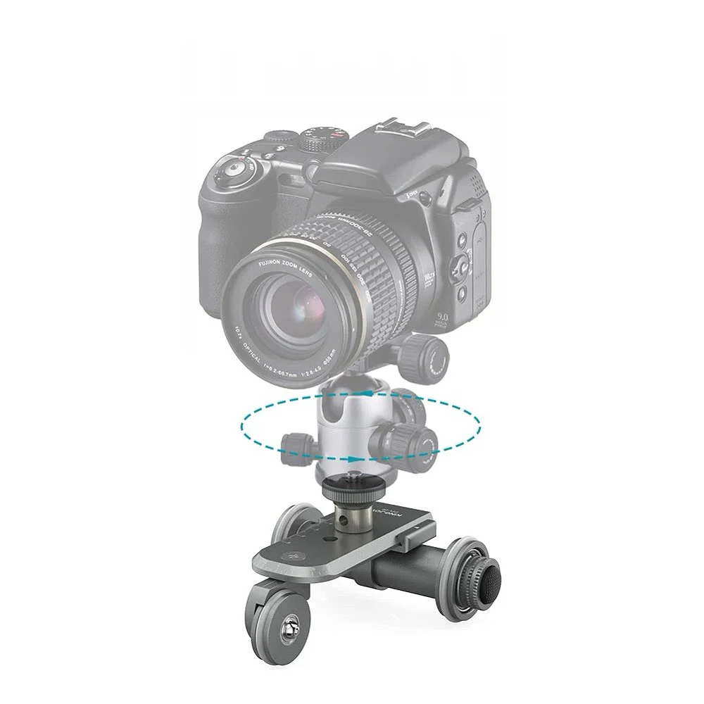 Kingjoy Ppl-06 мини моторизованный Электрический тележка Скейтер для 3-х колесный видео шкив прокатки с коротким и широким подолом для Dslr Камера видеокамера