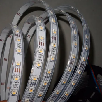 

5m DC12V SK6812-RGBW(warm white)300LEDs(20pixes/m) led digital strip;waterproof in silicon tube;WHITE PCB;4channels pixels