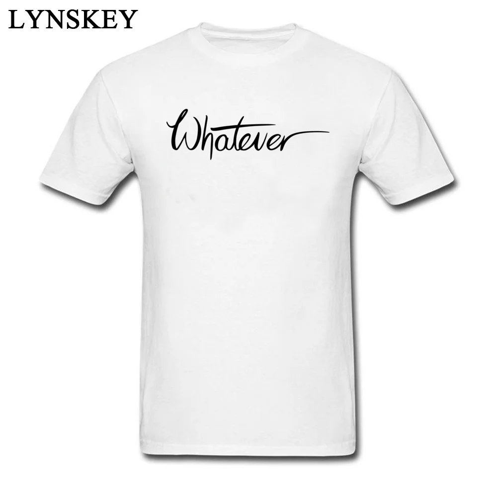 

Whatever Letter Print Man's T Shirt Simple Style Casual Gray Tees Shirts Short Sleeve O-neck Group Custom