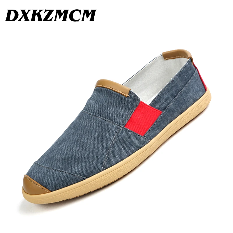 

DXKZMCM Men Canvas Shoes Breathable Flats Lace Up Casual Shoes Men Sneakers Shoes Comfortable