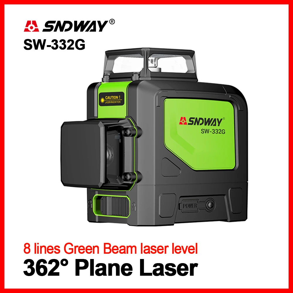 

SNDWAY Laser Levels Green Laser Level 360 Lasers Level 3D Self Leveling Vertical Horizontal Rotary Lasers 8 lines Lasers Leveler