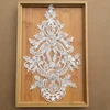 1 Pieces Floral Corded Embroidery Lace Applique Motif Sewing Guipure Bridal Lace Fabric For Wedding Decoration 27x16cm ► Photo 1/3