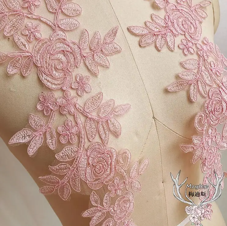 Lace fabric sewing applique lace collar 4 Pcs/2 Pairs