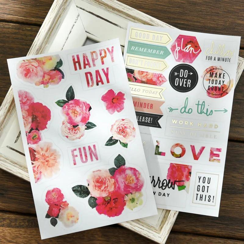 

Happy Day Self- adhesive PVC Sticker for Scrapbooking/ DIY Crafts/ Card Making Decoration