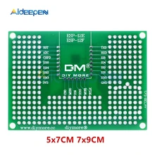 5x7CM 7x9CM Double Face Placage D'étain PCB Trou Conseil Pour ESP8266 ESP-12E ESP-12F ESP32 ESP-32S Relais WIFI platine de prototypage 5*7cm 7*9cm