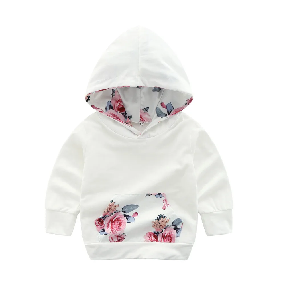 

Fashion Children Hoodie Hooded Floral Sweatshirts For ChildrenFull Sleeve Pullover Cute Hoodies For Girls Roupas Infantis Menina
