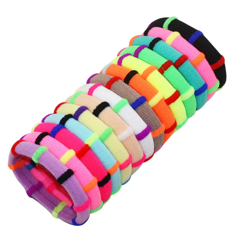 

New Candy Color Elastic Headband Children Small Stretchy Hair Rope Rubber Bands 12Pcs