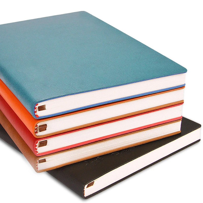 

A5 Thicken 130 Sheets Office Notebook Soft Leather Journal Diary Monthly Planner Schedule Book Stationery Customize LOGO C20 D30