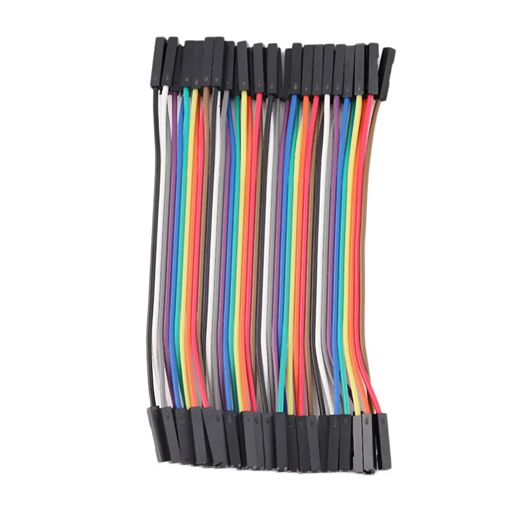

New Arrived Free Shipping Brand New 40pcs/Row 10cm 2.54mm Female to Female Wire Jumper Cable 1P-1P For Arduino Hot Selling