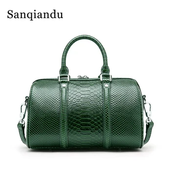 

Luxury Designer Women Handbags Genuine Leather Ladies Bag Boston Female Shoulder Bags Tote High Quality Famous Brand Women Bag