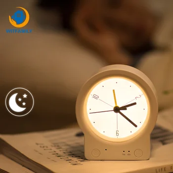 

Luminova LED Alarm Clock Modern With Backlight Snooze Table Watch Silent USB Charger Desk Clock Home Decorative Gift For Child