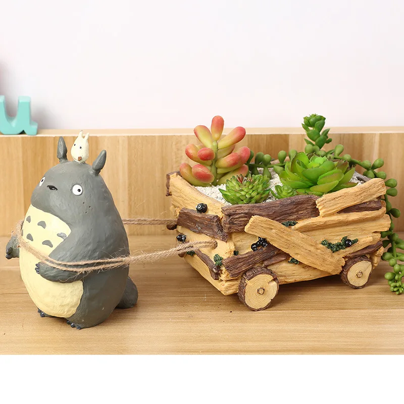 Decorative Plant Pot Novelty Totoro Resin Flavored flower pot Gardening