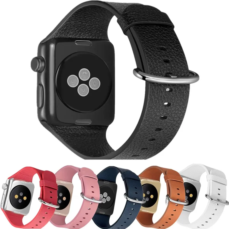 

Leather loop strap For Apple Watch Bands 44/42/38/40mm Sport Bracelet Replacement Wristband Accessories For iWatch Strap 4/3/2/1