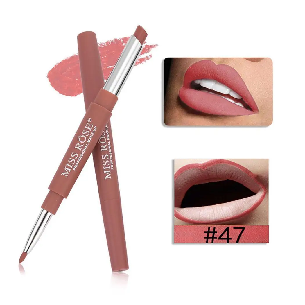 2 In1 Matte Lipstick Pencil Waterproof Lasting Lip Liner Gr AliExpress