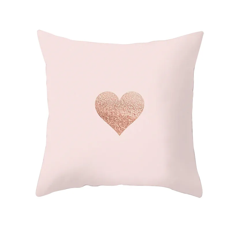 Fuwatacchi ресниц подушка из розового золота с геометрическим рисунком с цветочным рисунком с блестками чехол для подушки из полиэстера для украшения дома, дивана, декоративная наволочка 45x45 см