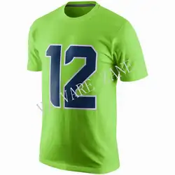 Американский футбол Running футболки Сиэтл 12 болельщиков Спортивная одежда трикотажные Напечатать имя и номер