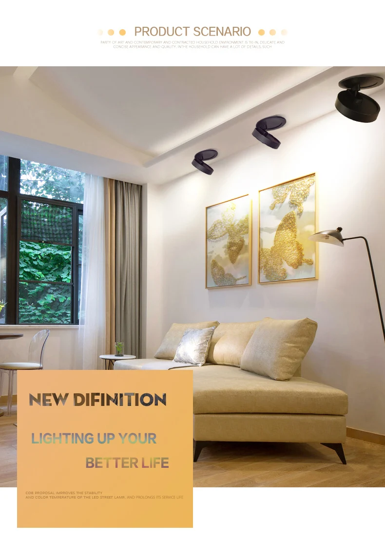 New Arrival Ultrathin Downlight Ceiling Recessed Lighting 220V LED 360-degree Rotational Function LED Lighting Fixtures