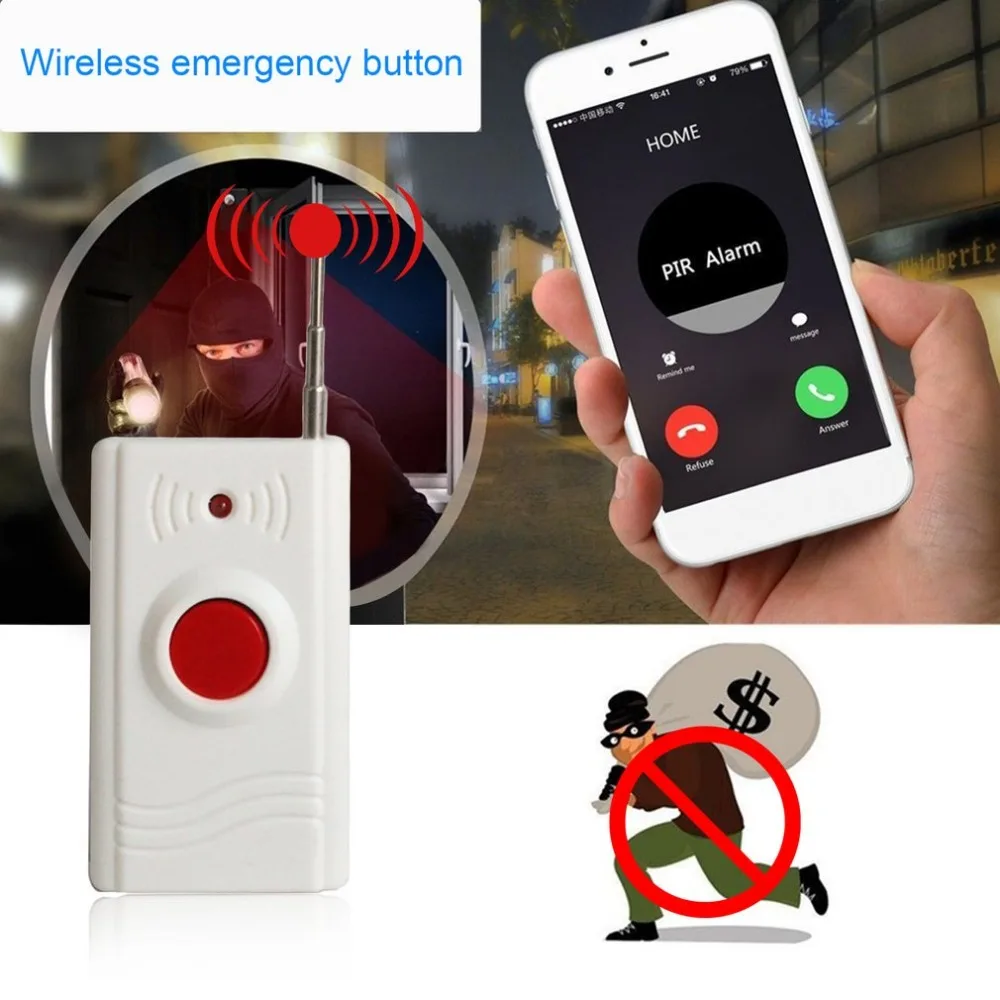 

Wireless SOS Emergency Panic Button 315MHz One Key Alert Alarm Button For Home Security Alarm System Elders Emergency Button