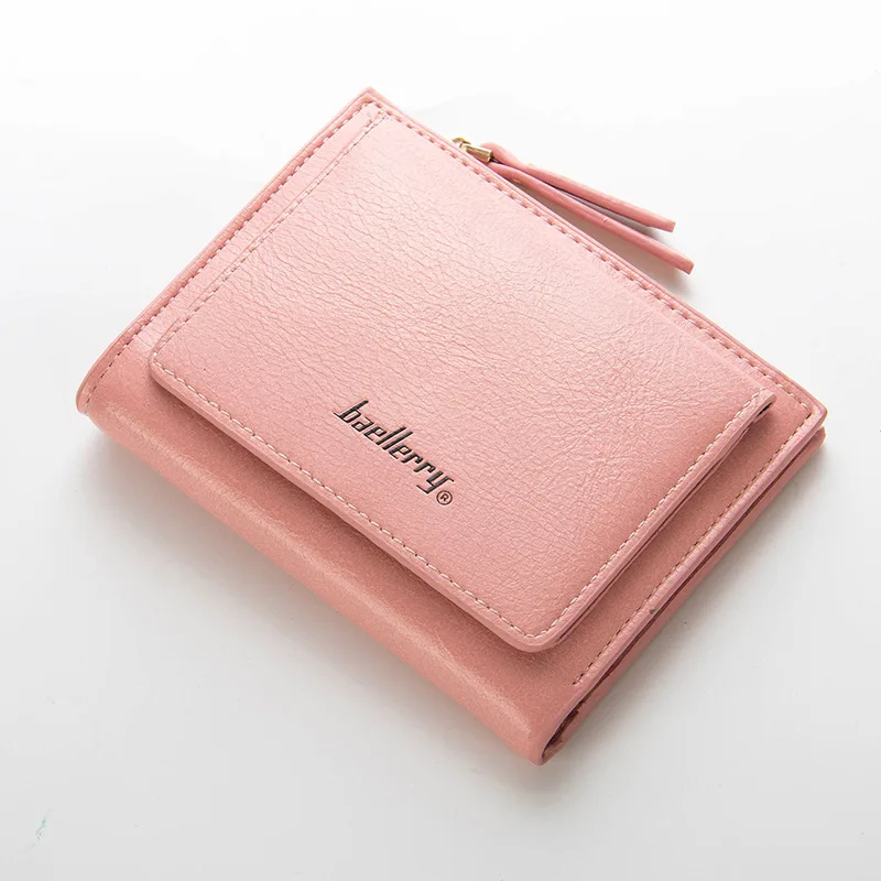Роскошный брендовый Топ кожаный мини кошелек женский маленький кошелек женский кошелек на молнии Держатель для карт милый Дамский кошелек W159 - Цвет: pink
