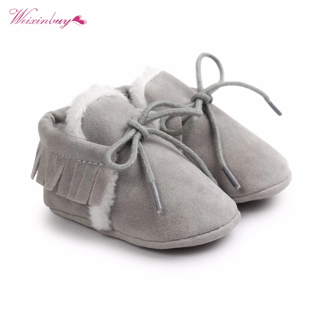 Для маленьких мальчиков девочек Мягкие Мокасины moccs Обувь Bebe бахрома на мягкой подошве нескользящая обувь Обувь для младенцев новые из