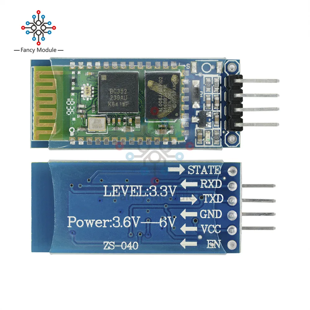 HC05 HC-05 Master-slave 6Pin JY-MCU анти-обратный радиочастотный приемопередатчик беспроводной модуль Bluetooth с последовательным подключением 3,3 В для Arduino