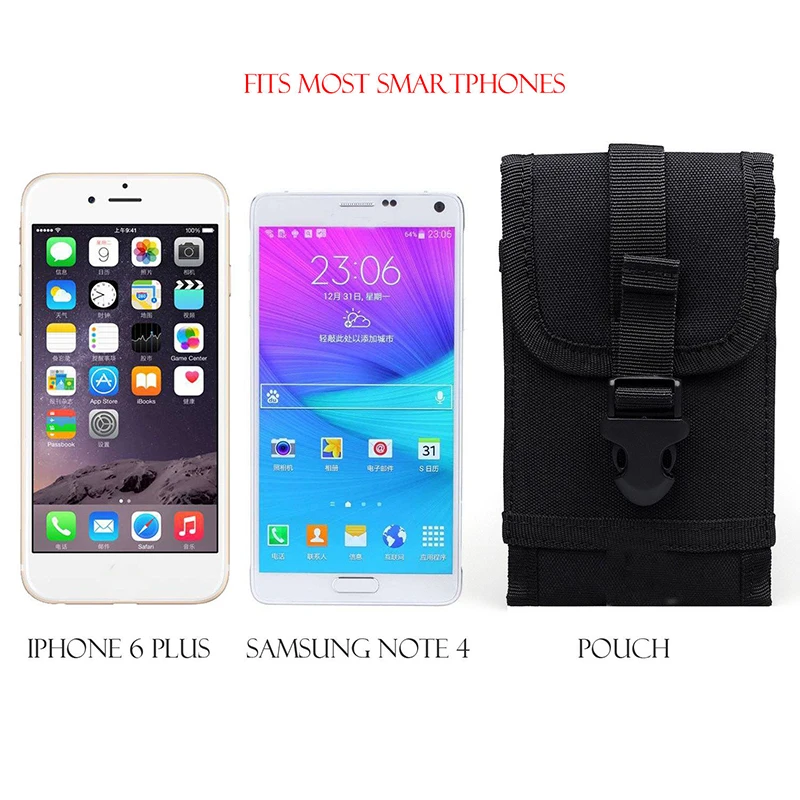 Multifunctional Tactical Military 600D Molle Cell Phone Mobile Pouch Belt Pouch Pack Cover for Outdoor Hunting Camping Waist Bag