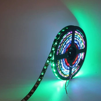 

WS2811 5050 RGB LED Strip 1m/5M 150 300Leds Individual Addressable DC12V White/Black PCB ws2811 led strip Addressable Digital
