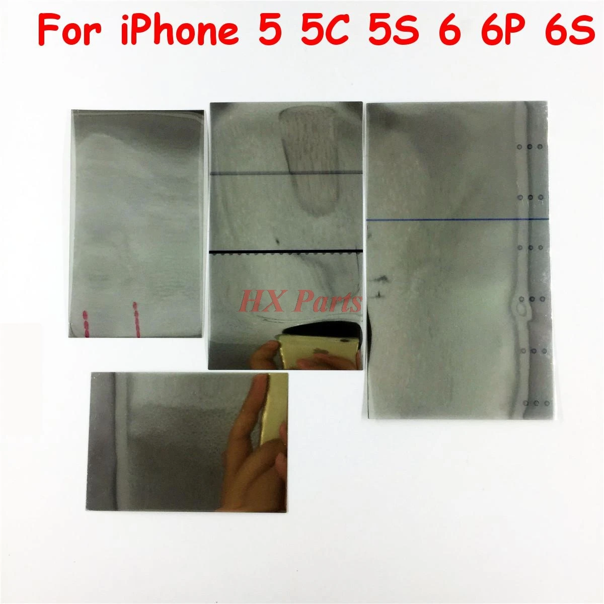 5 шт. ЖК-дисплей Нижняя поляризационная пленка для iPhone X 8P 8 7P 7 6SP 6S 6 Plus 5S 5C SE