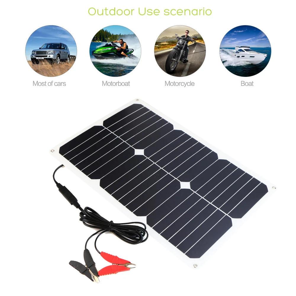 ALLPOWERS Solar Car Battery Charger 12V 18W Portable Solar Car Charger for 12V  Car Battery Automobile Motorcycle Boat|sunpower solar|solar battery  maintainersolar car battery - AliExpress