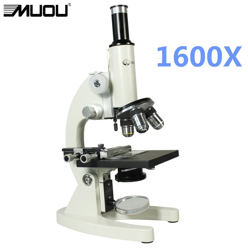 

Free shipping Top Quality Professional Biological Microscope,40X-1600X Magnification HD high-powered microscope MUOU Stereo