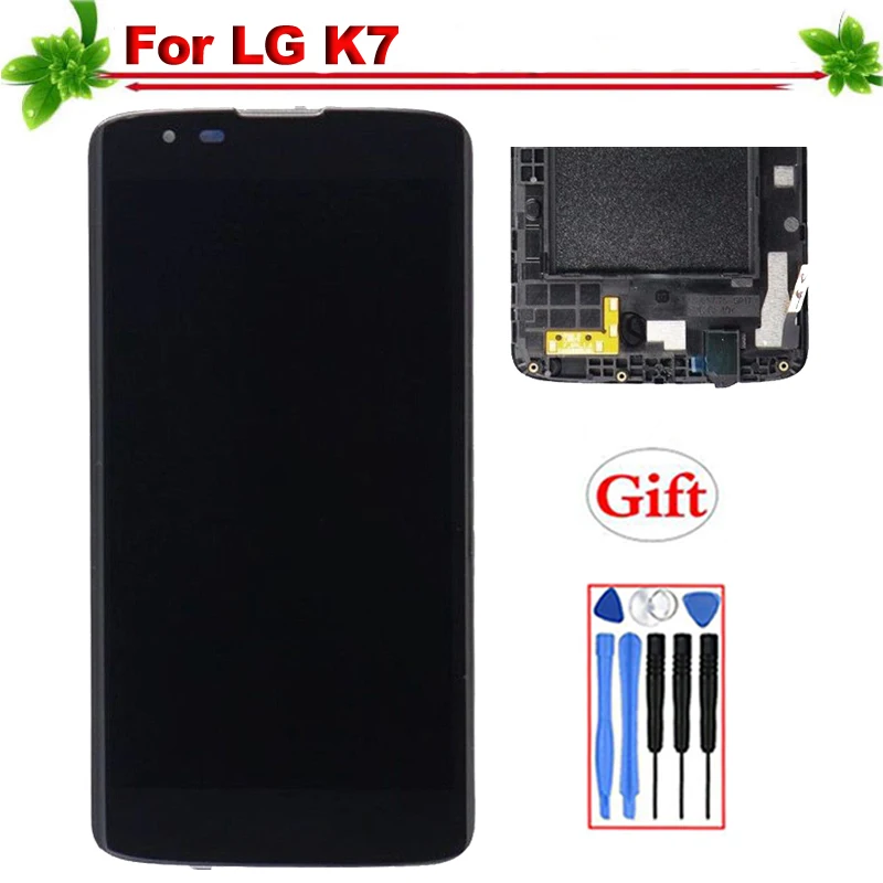 

LCD Display for LG K7 Touch Screen Digitizer Assembly Replacement for LG K7 Tribute 5 LS675 MS330 K330 LCD Display With Frame