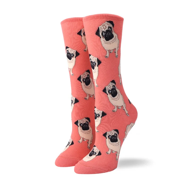 PEONFLY, женские носки, Harajuku, 85% хлопок, милый сумасшедший, счастливый, розовый, милый, забавный, новинка, Kawaii, собака, инопланетянин, единорог, для девочек - Цвет: 6
