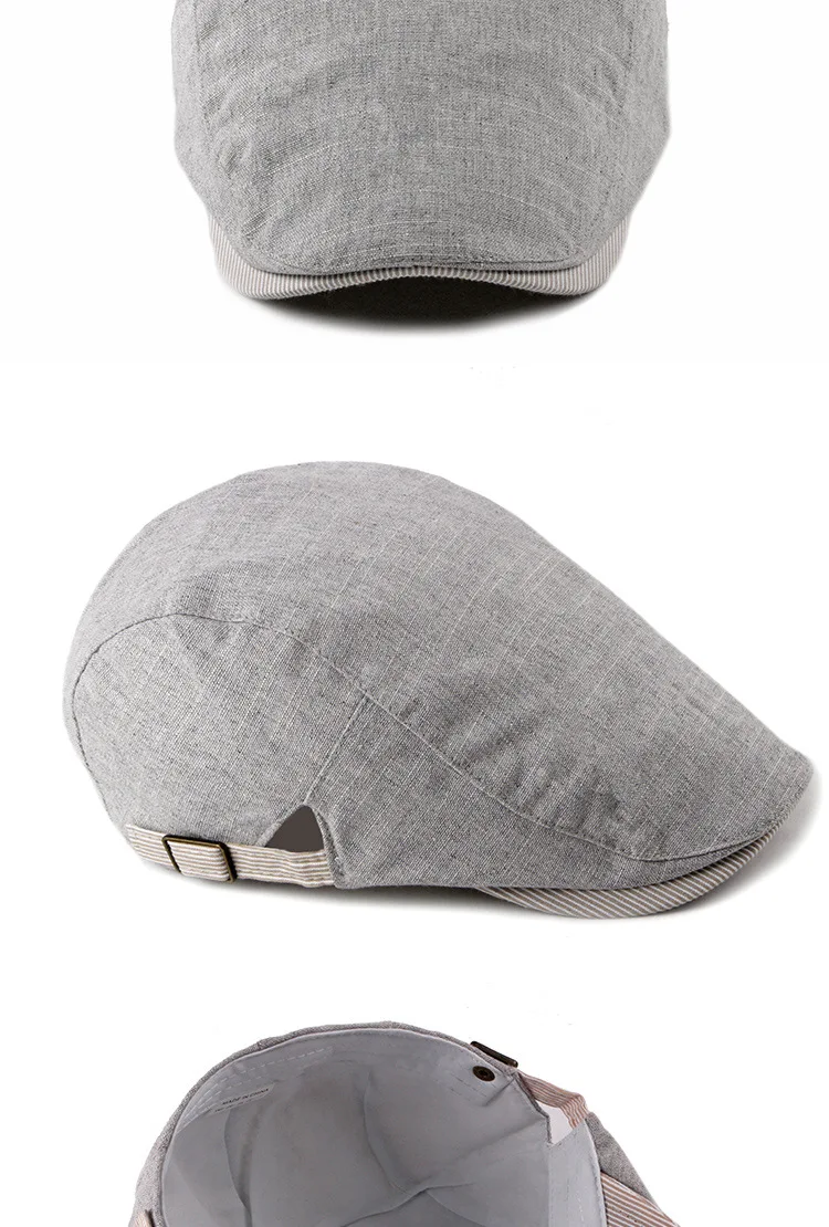 FS Unisex Beret Cap Men Fashion Cotton Flat Brim Caps Vintage Women Berets Hats Gray Blue Beige Boina Para Hombre male beret