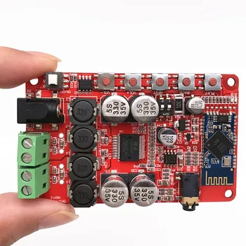 

Bluetooth BT stereo D class home audio amplifier mini circuit board 5V DIY kits with TDA7492P CSR4.0 module wireless
