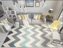 200*300cm Nordic Style Striped Large Size Carpet Bedroom Rug Non-slip Carpets For Living Room Super Soft Door Mat Living Room Ca